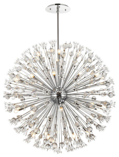 Elegant Lighting 2500D50 Vera 34 Light 50"W Crystal Sputnik - ChromeBy Elegant Furniture & Lighting