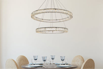 Modern Black 2-Light PendantBy Elegant Furniture & Lighting
