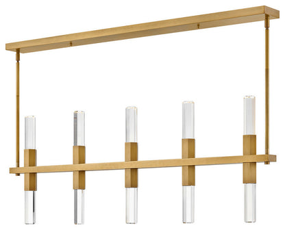 Fredrick Ramond Cecily Large Ten Light Led Linear, Heritage BrassBy Hinkley