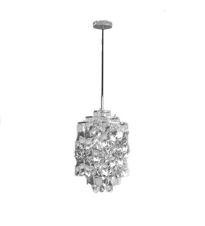 Albiano d'Ivrea Crystal Pendant Chandelier, Chrome, 3 Lights, Warm LightBy Miron Demid LLC