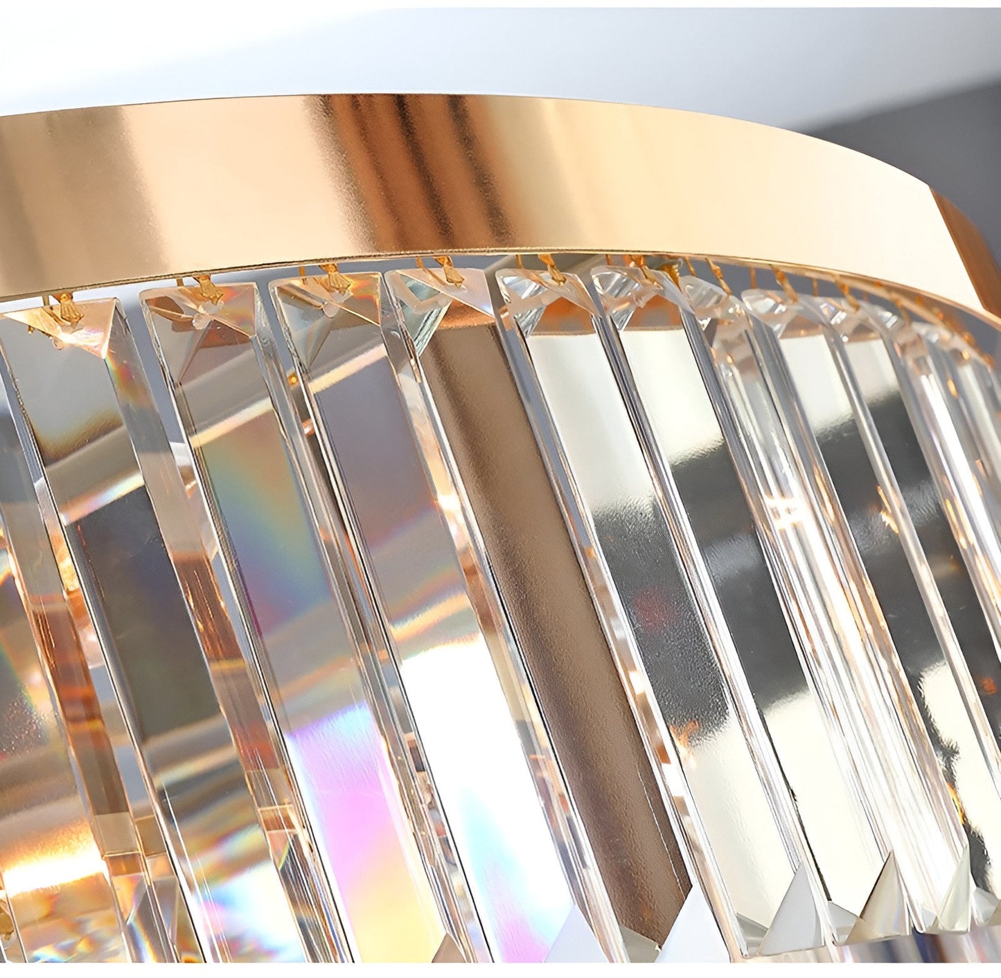 Afragola | Contemporary gold crystal ceiling chandelier, 5 LayersBy Miron Demid LLC