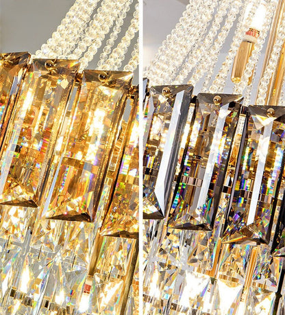 Saint-Auban | Luxury Elegant Crystal Chandelier For Stairway, Smoke Grey, Dia23.6"By Miron Demid LLC