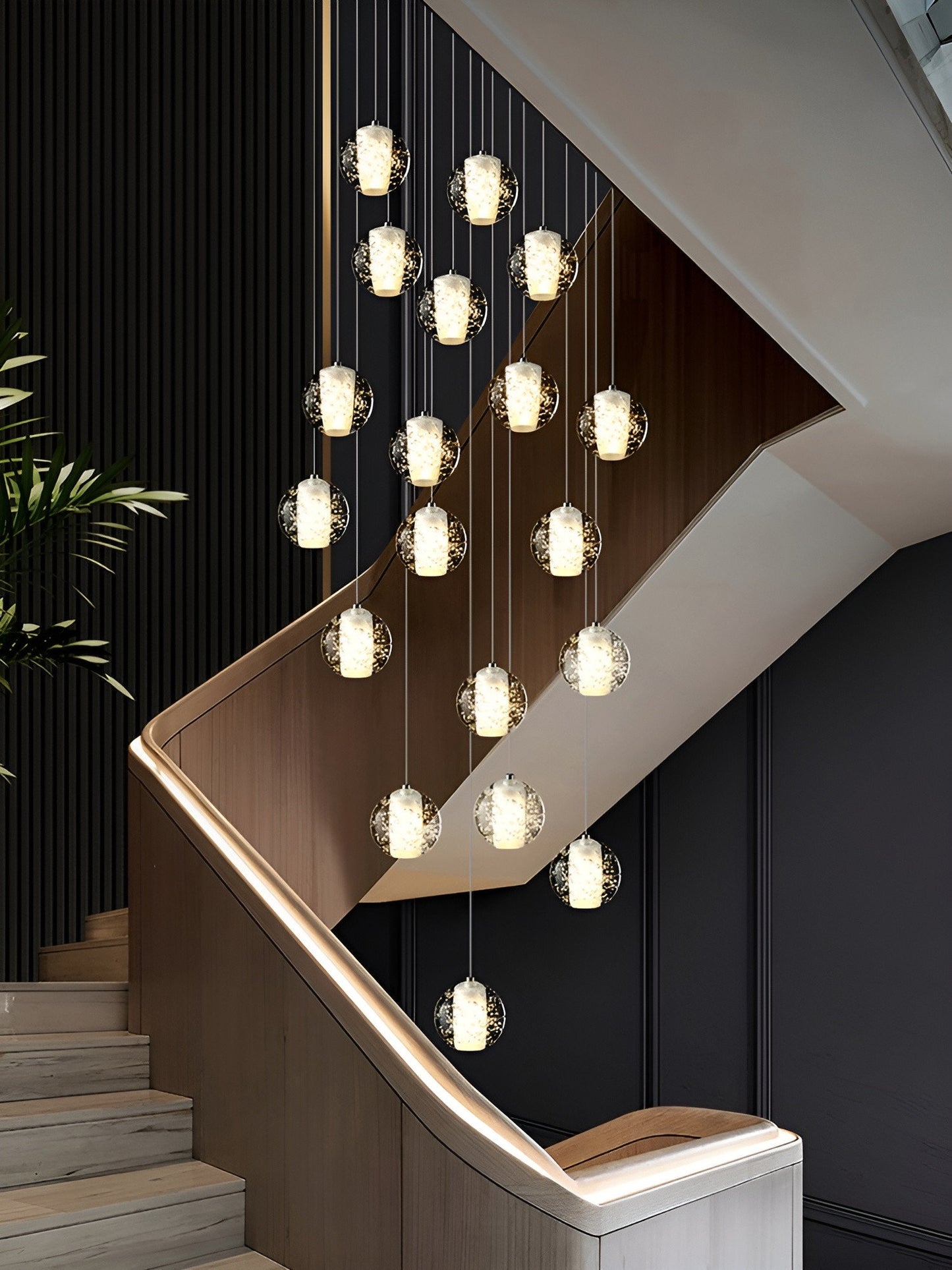 Lenno | Crystal Hanging Light Fixture, 30 LightsBy Miron Demid LLC