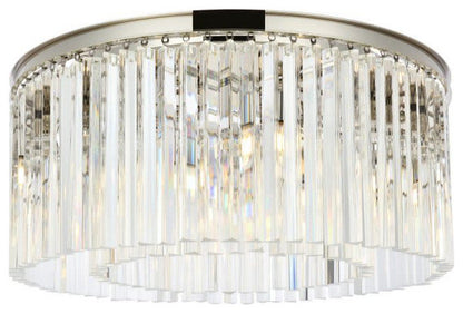 Elegant Lighting 1208F31/RC Sydney 8 Light 32"W Flush Mount Drum - PolishedBy Elegant Furniture & Lighting