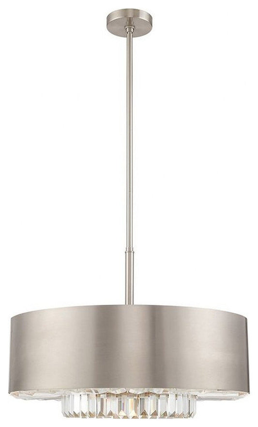 6 Light Pendant in Glam Style - 24 Inches wide by 25 Inches high-Brushed NickelBy Bailey Street Home