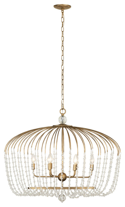 Varaluz 343N06 Voliere 6 Light 36"W Beaded Chandelier - Matte BlackBy Varaluz