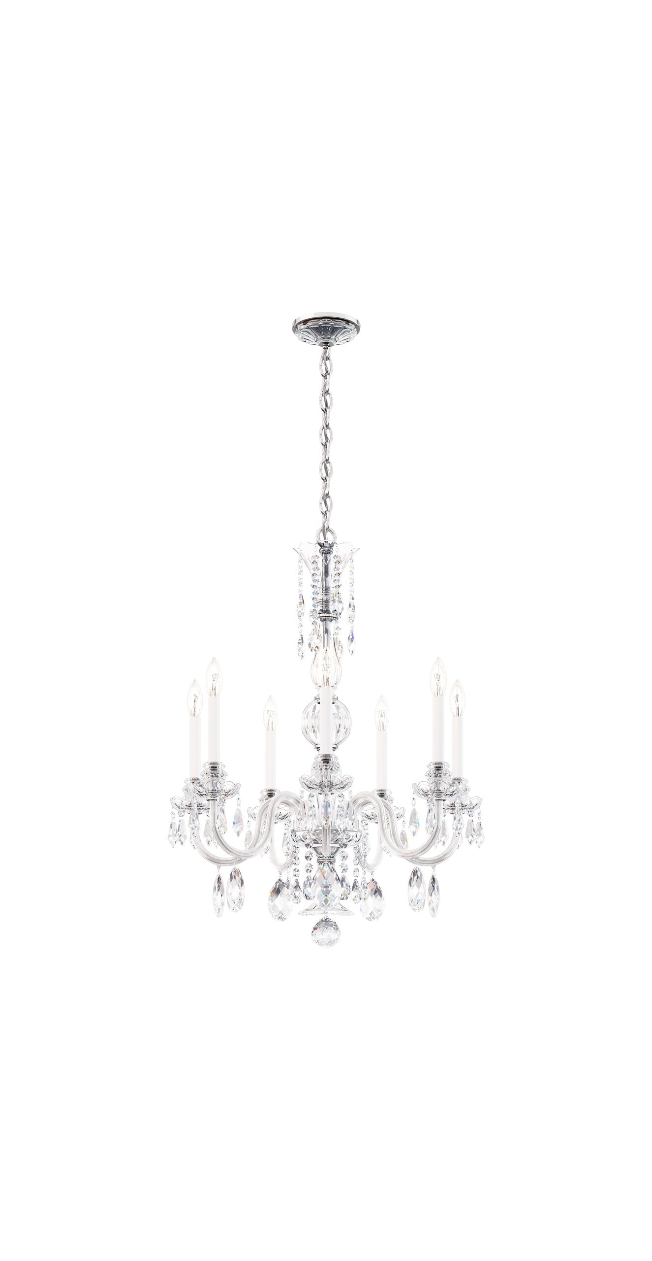 Schonbek Ha5806N-40H 7 Light Crystal Chandelier, SilverBy Schonbek