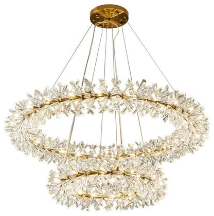 Mira Double Ring Crystal ChandelierBy MORSALE