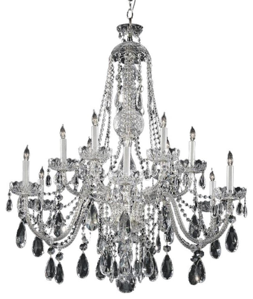 Crystorama Traditional Crystal 12-Light Chandelier Polished ChromeBy Crystorama Lighting