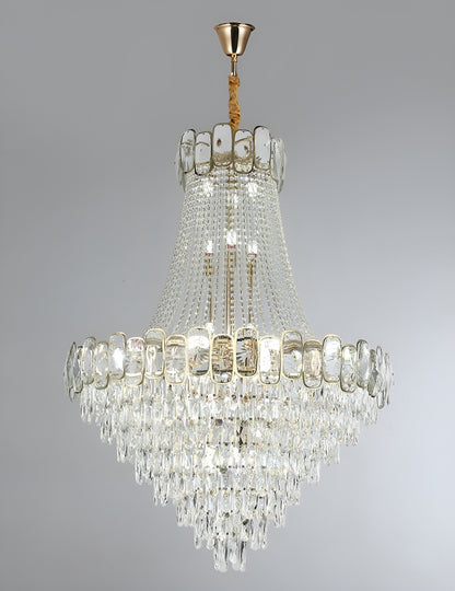 Roure | Large Classic Luxury Staircase Crystal Chandelier, 31.5"By Miron Demid LLC