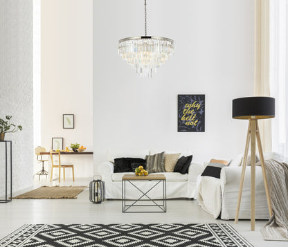 Elegant Lighting 1201D44/RC Sydney 33 Light 44"W Crystal - Polished NickelBy Elegant Furniture & Lighting