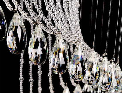 Mougins | Сhic Spiral Crystal Ceiling Led Chandelier, 23.6"By Miron Demid LLC