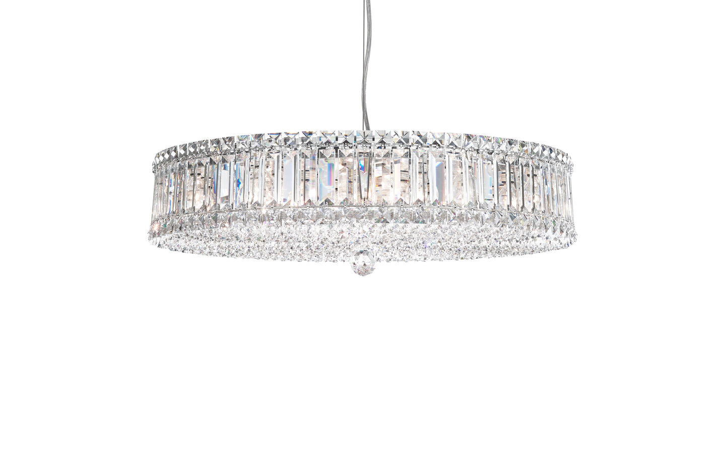 Plaza 21 Light Pendant Staless Steel Clear Crystals From SwarovskiBy Schonbek