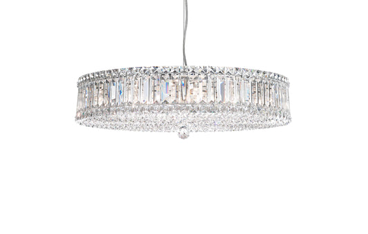 Plaza 21 Light Pendant Staless Steel Clear Crystals From SwarovskiBy Schonbek