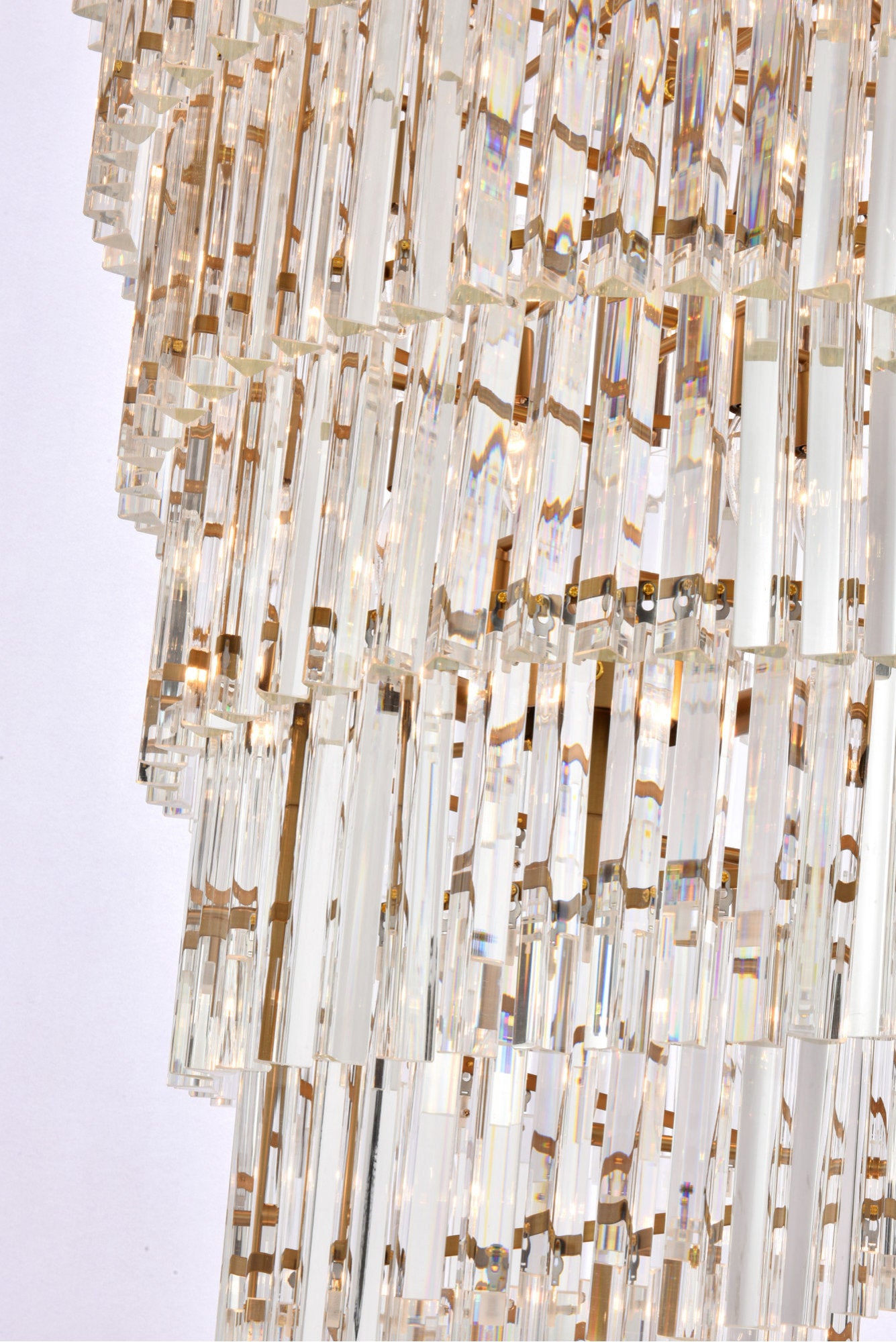 Elegant Lighting 1201SR36 Sydney 42 Light 37"W Crystal Waterfall - PolishedBy Elegant Furniture & Lighting