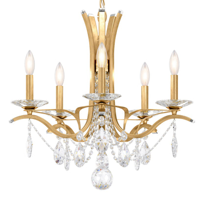 Schonbek Va8355N-22S 5 Light Crystal Chandelier, Heirloom GoldBy Schonbek