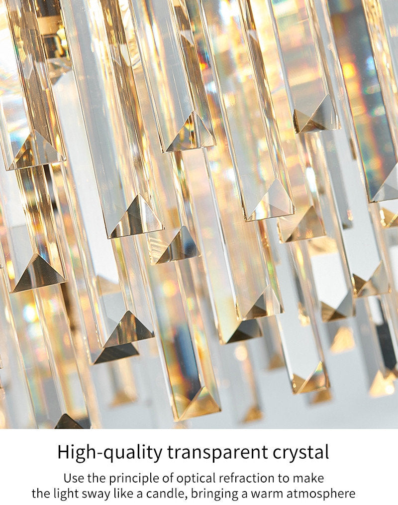 Alfianello | Creative Drum Crystal Hanging Lighting For Living Room, Dia31.5"By Miron Demid LLC