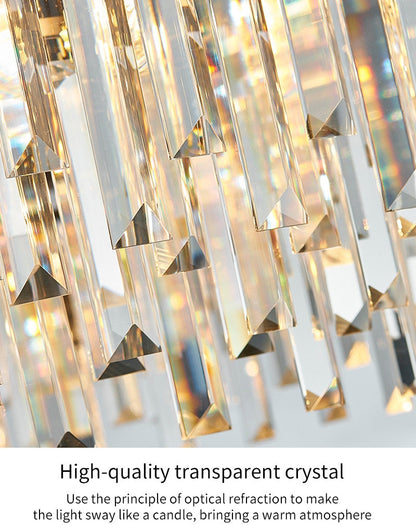 Alfianello | Creative Drum Crystal Hanging Lighting For Living Room, Dia31.5"By Miron Demid LLC