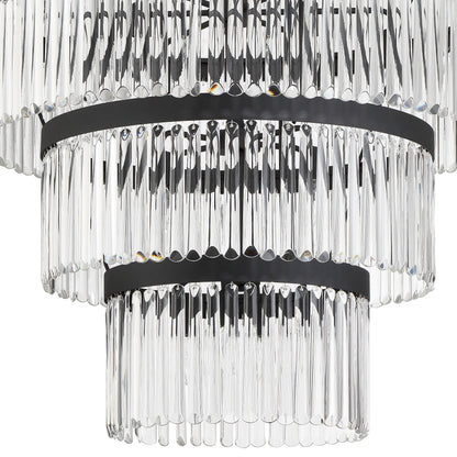 Emory 22-Light Black Forged Chandelier, Clear GlassBy Crystorama Lighting