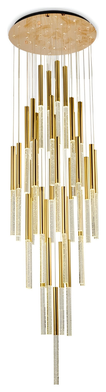 Manarola | Long LED Spiral Chandelier, 28 Lights (Spiral)By Miron Demid LLC