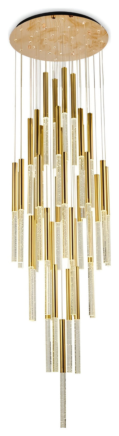 Manarola | Long LED Spiral Chandelier, 28 Lights (Spiral)By Miron Demid LLC