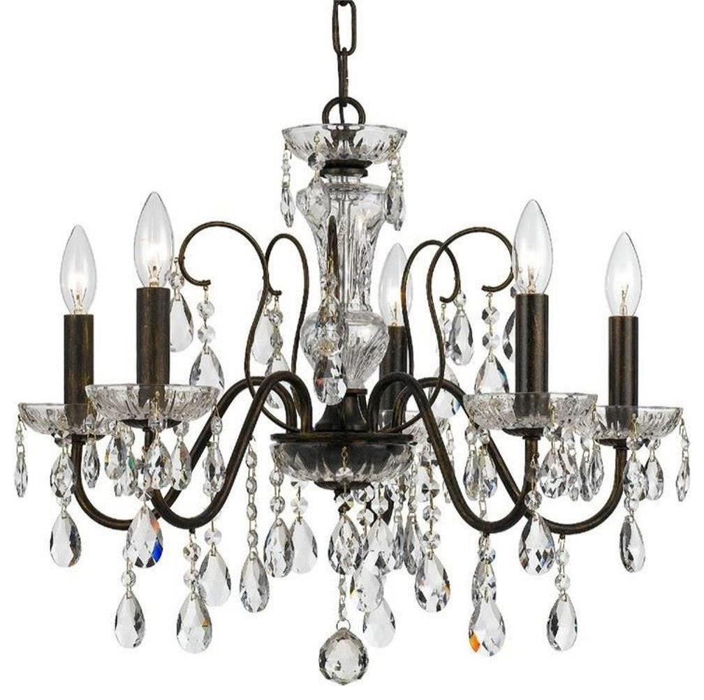 Crystorama 3025-EB-CL-S Butler - 5 Light ChandelierBy Crystorama Lighting
