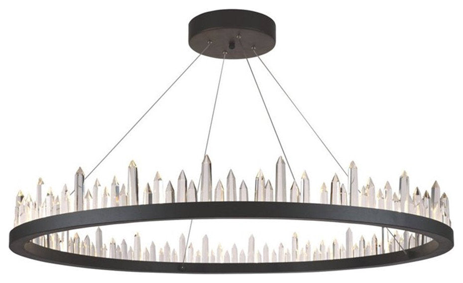 Urban Classic Malta 56-Light Metal Royal Cut Chandelier in Satin Dark GrayBy Urban Classic