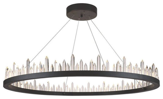 Urban Classic Malta 56-Light Metal Royal Cut Chandelier in Satin Dark GrayBy Urban Classic