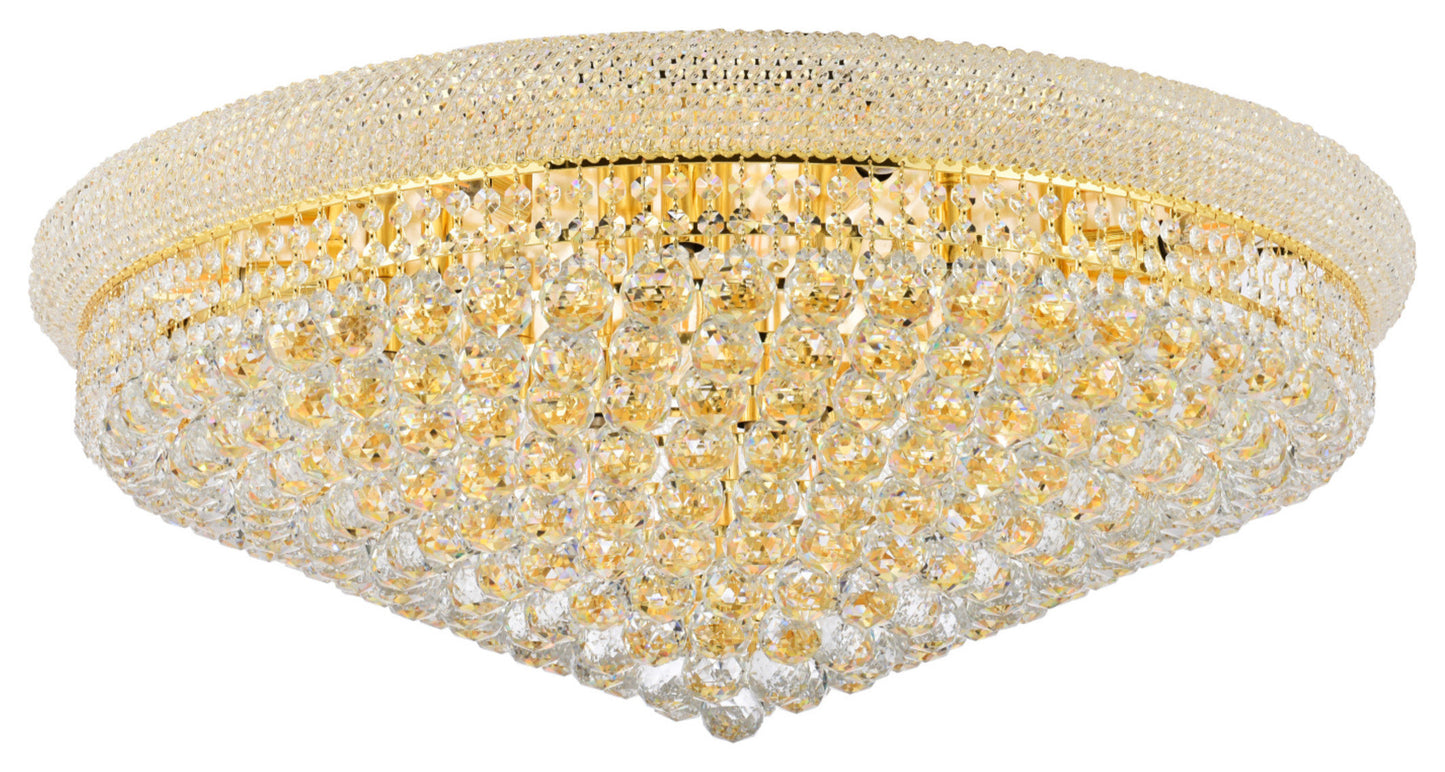 Elegant Lighting V1800F36/RC Primo 20 Light 36"W Flush Mount - GoldBy Elegant Furniture & Lighting