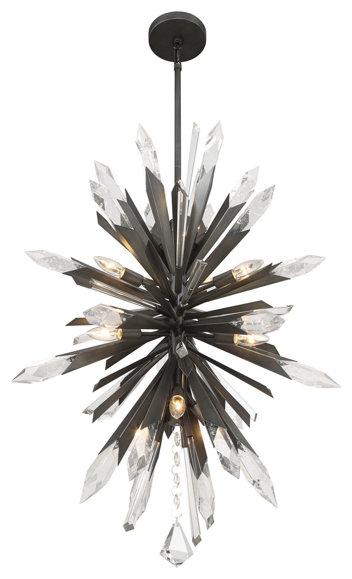 Metropolitan N1947 Elsa 12 Light 26"W Crystal Pendant - Painted GoldBy Minka Aire