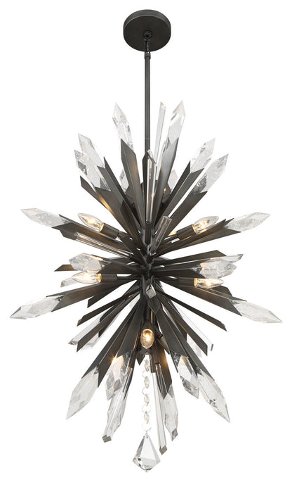 Metropolitan N1947 Elsa 12 Light 26"W Crystal Pendant - Painted GoldBy Minka Aire