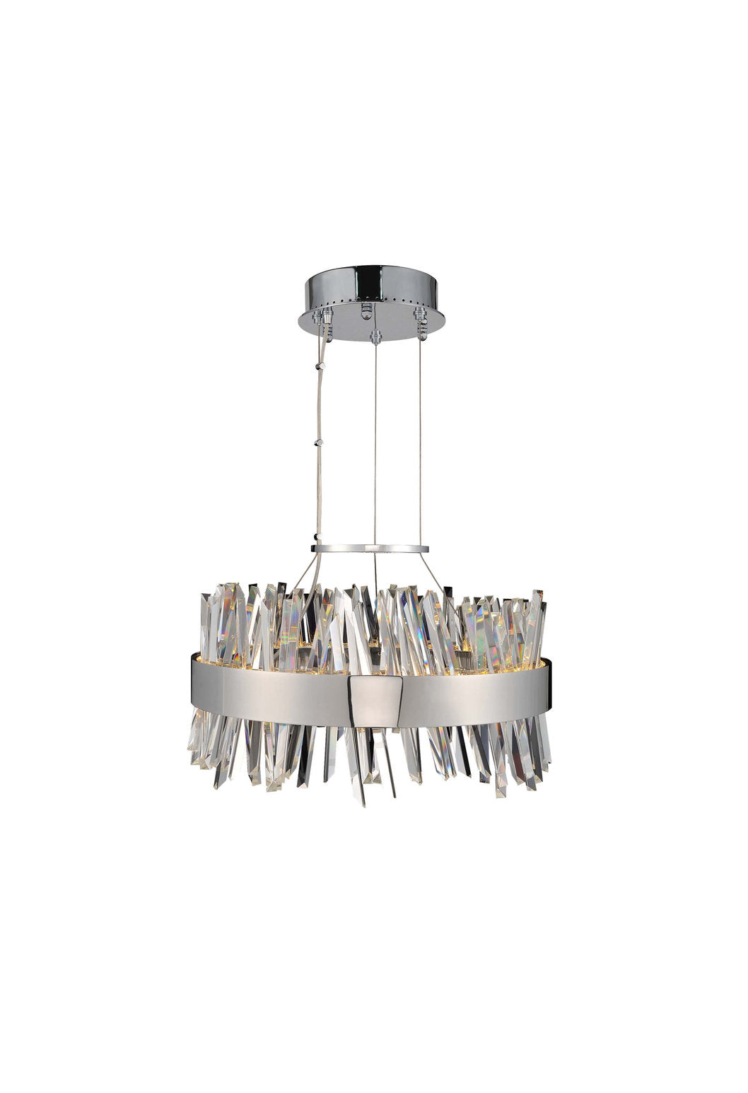 Glacier 20" LED Round PendantBy Allegri Crystal by Kalco Lighting