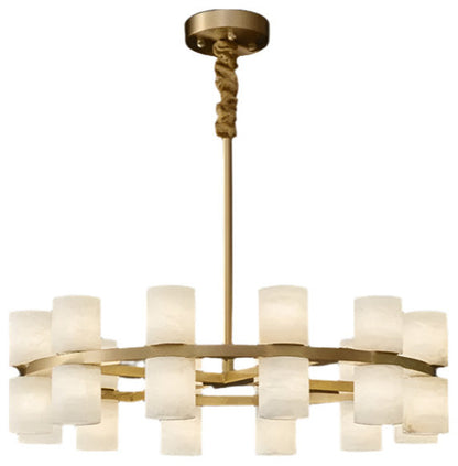 32-Light Marble & Copper ChandelierBy MORSALE