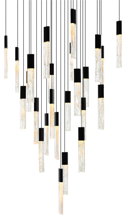 CWI LIGHTING 1589P28-25-101 Greta Integrated LED Black ChandelierBy CWI Lighting
