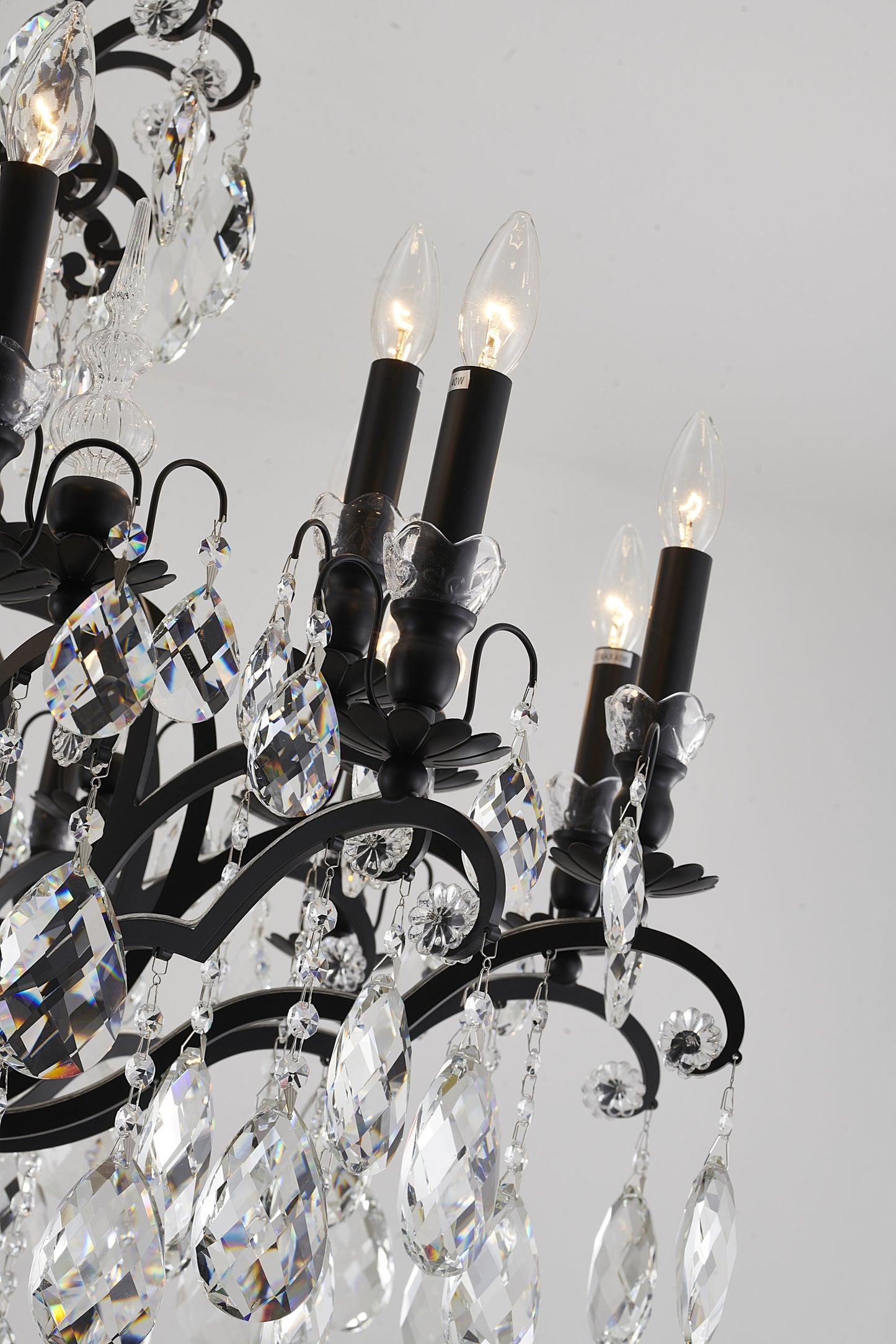 Clear Crystal Chandelier, Sandy BlackBy Design Living