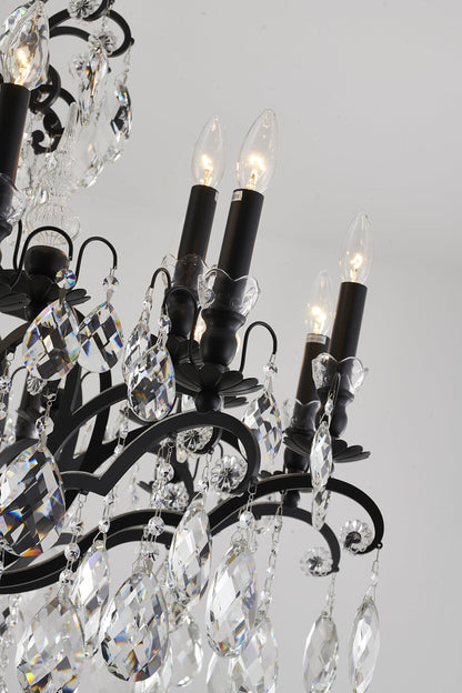 Clear Crystal Chandelier, Sandy BlackBy Design Living