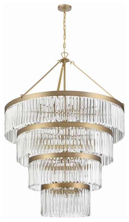 Emory 22-Light Modern Gold Chandelier, Clear GlassBy Crystorama Lighting