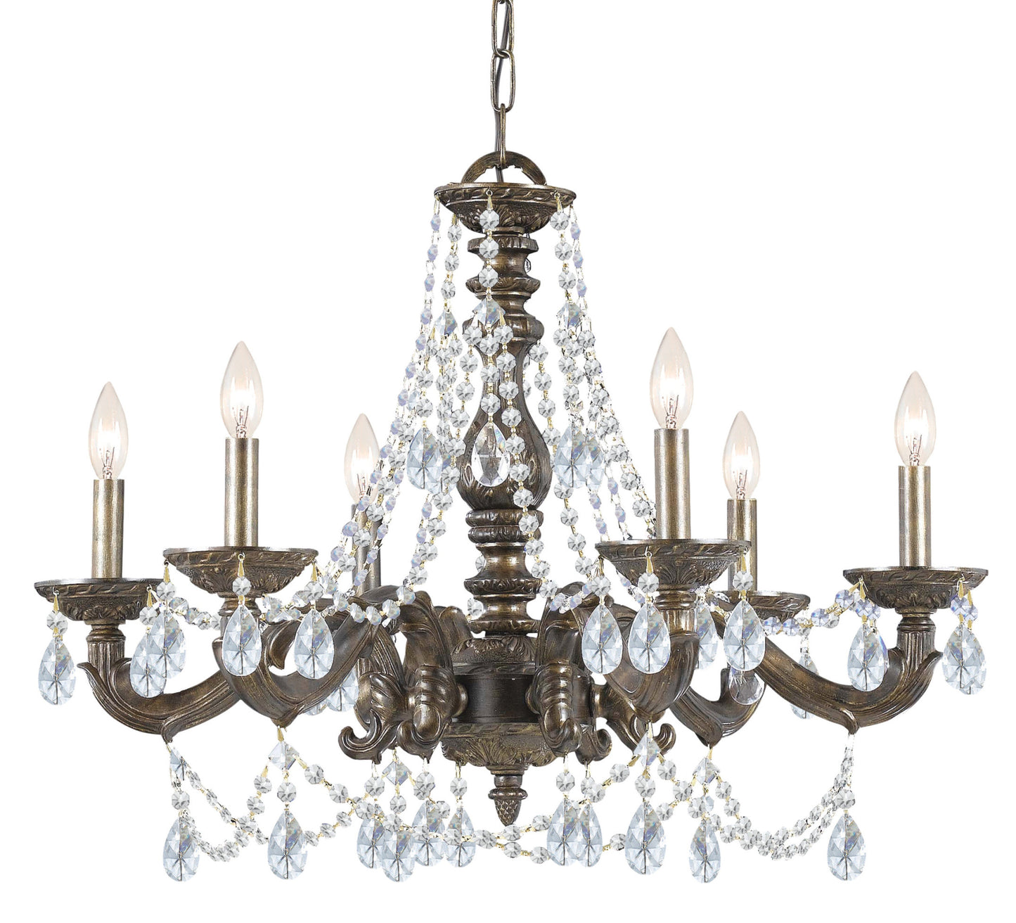 Crystorama Lighting Group 5026-CL-S Paris Market 6 Light 28"W - Venetian BronzeBy Crystorama Lighting