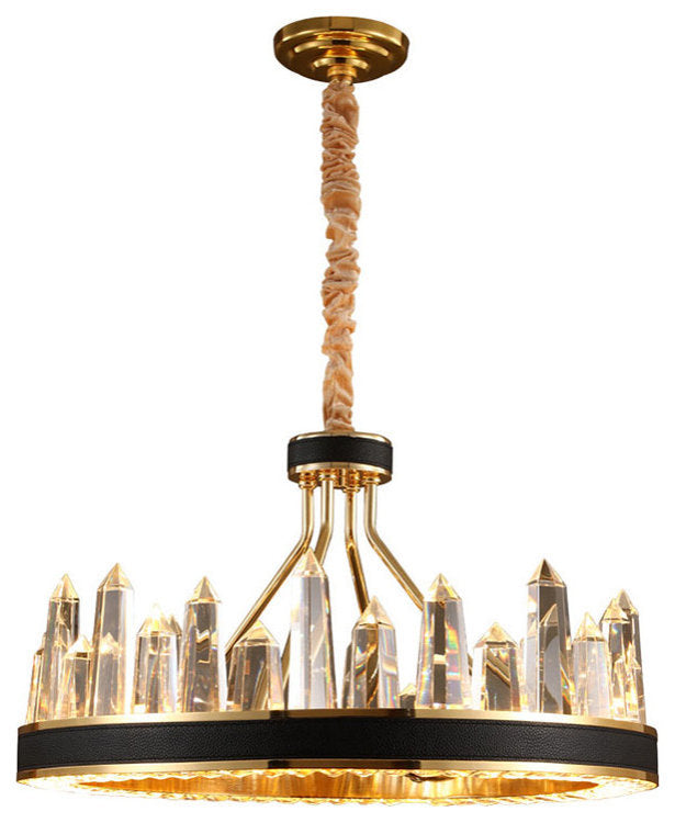 Finest K9 Crystal Modern Ring Chandelier By Morsale, Diameter 32"By MORSALE