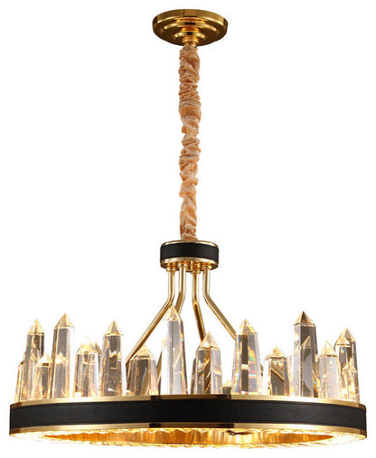 Finest K9 Crystal Modern Ring Chandelier By Morsale, Diameter 32"By MORSALE