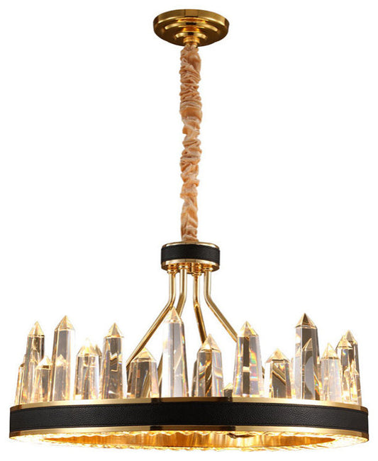 Finest K9 Crystal Modern Ring Chandelier By Morsale, Diameter 32"By MORSALE