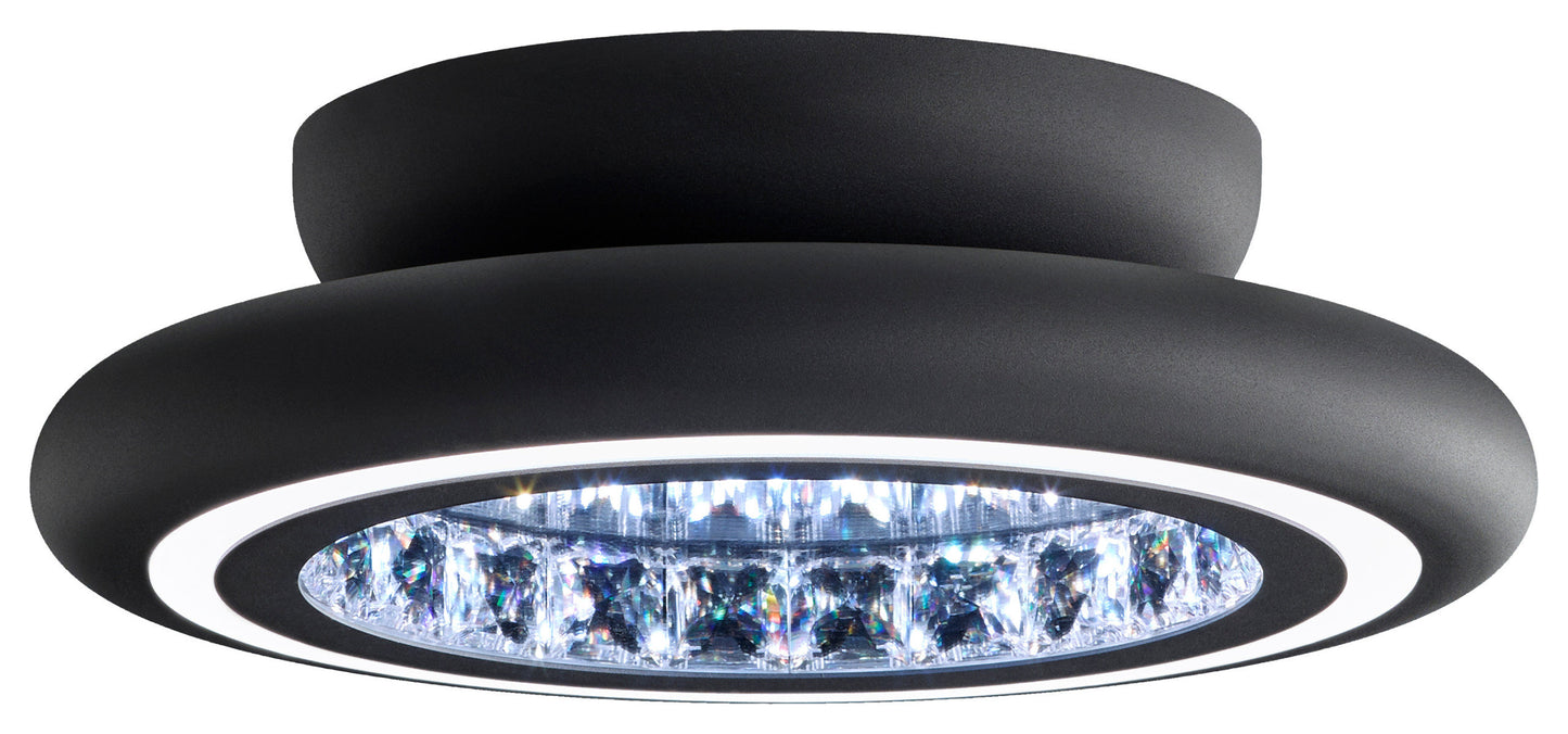 Schonbek Mfc121N-Bk1S 1 Light Crystal Semi-Flush, BlackBy Schonbek