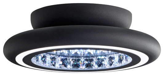 Schonbek Mfc121N-Bk1S 1 Light Crystal Semi-Flush, BlackBy Schonbek