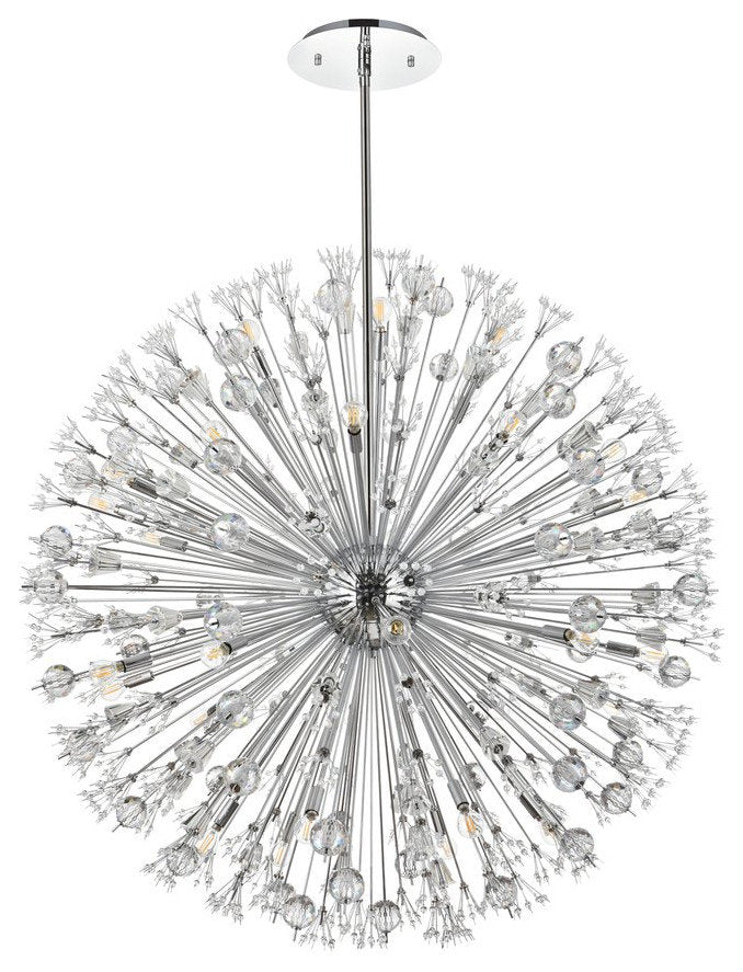 Elegant Lighting 2500D50C Vera 50 inch crystal starburst round pendant in chromeBy Elegant Furniture & Lighting