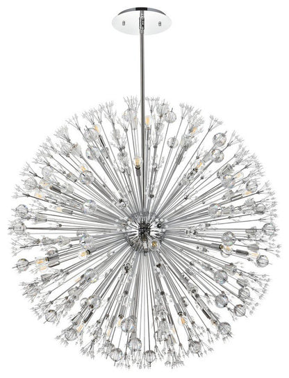 Elegant Lighting 2500D50C Vera 50 inch crystal starburst round pendant in chromeBy Elegant Furniture & Lighting