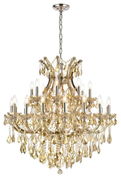 Elegant Lighting 2800D36-GT/RC Maria Theresa 24 Light 36"W - Golden TeakBy Elegant Furniture & Lighting