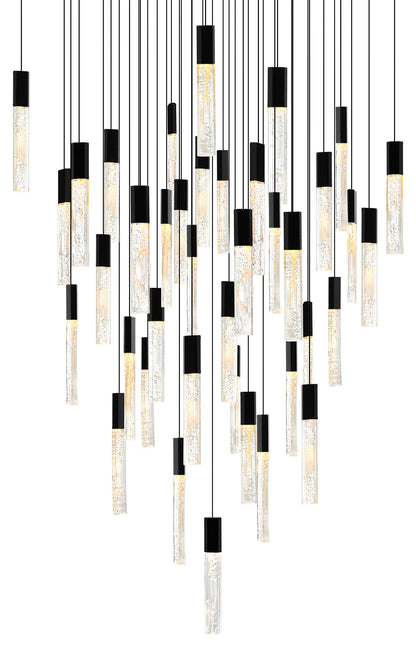 CWI LIGHTING 1589P36-41-101 Greta Integrated LED Black ChandelierBy CWI Lighting