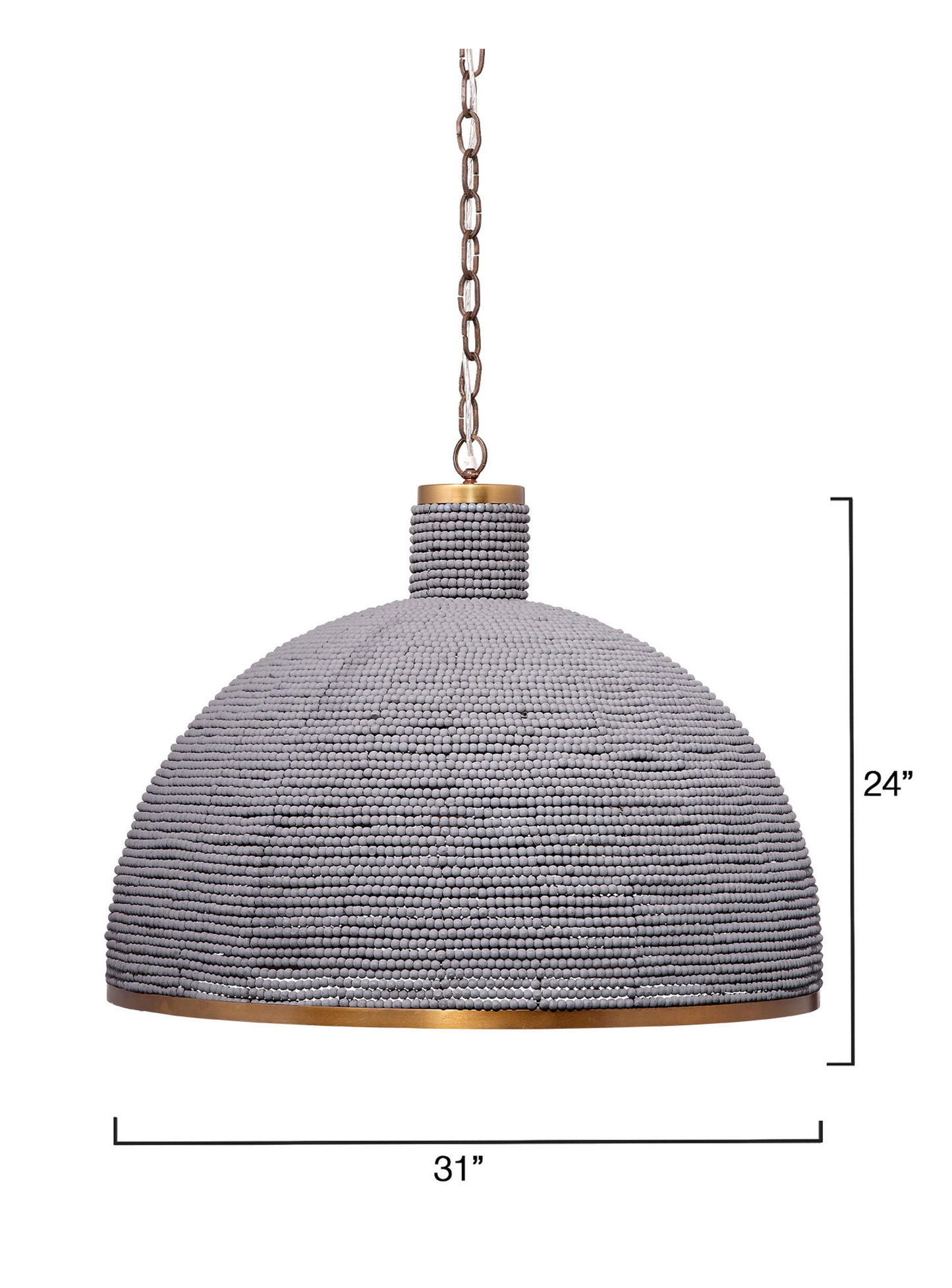 Big Sur 1-Light Beaded Slate Blue ChandelierBy Jamie Young Company