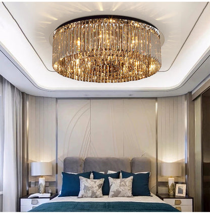 Adrano | Smoky Gray Crystal Chandelier, 23.6''By Miron Demid LLC