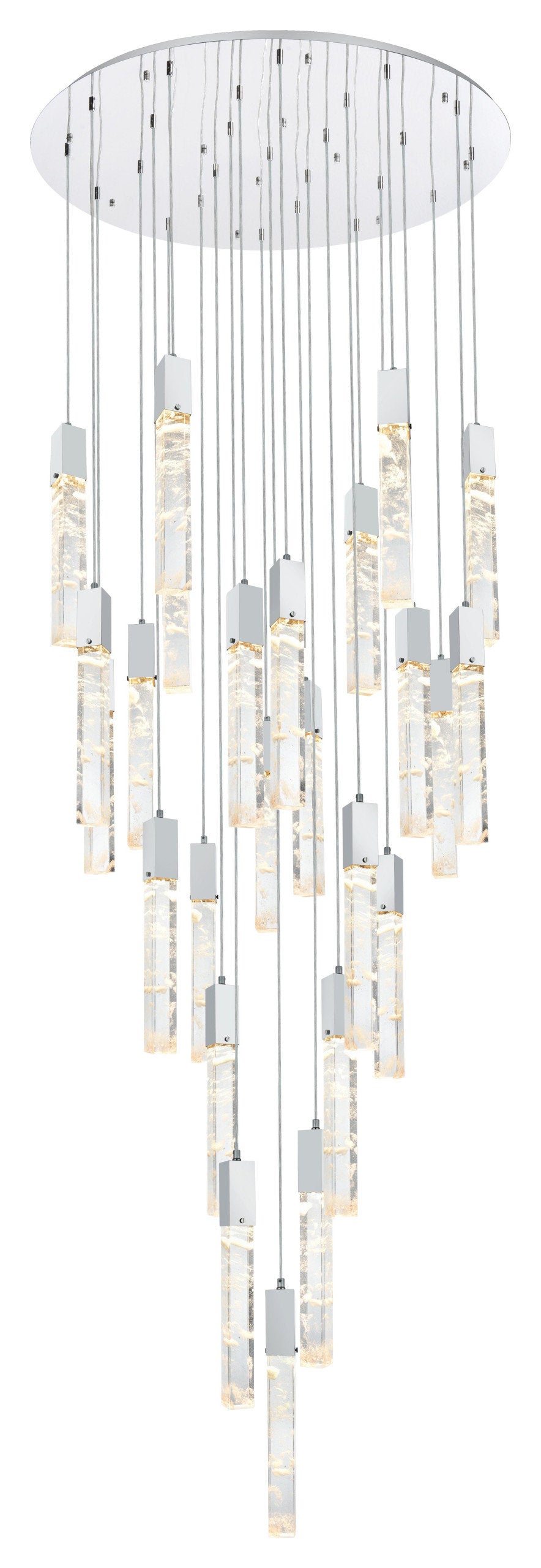 Home Living 42" Chandelier, ChromeBy Home Living